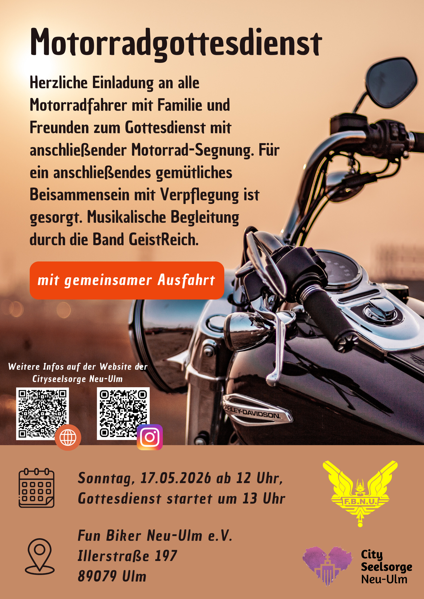 Motorradgottesdienst mit Segnung