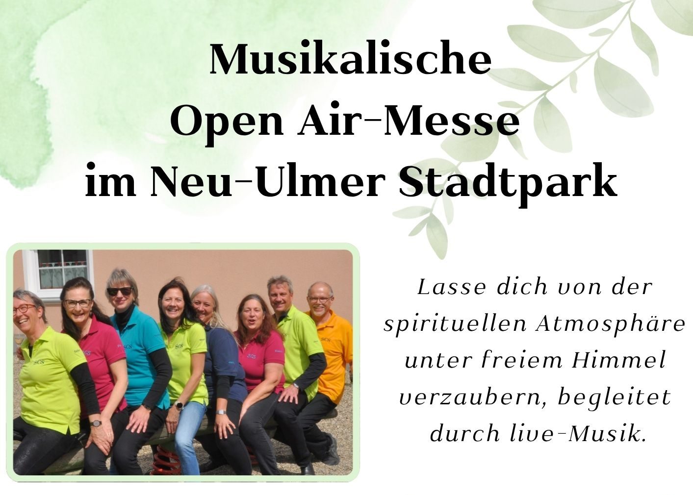 Musikalischer Open Air-Gottesdienst im Stadtpark Glacis
