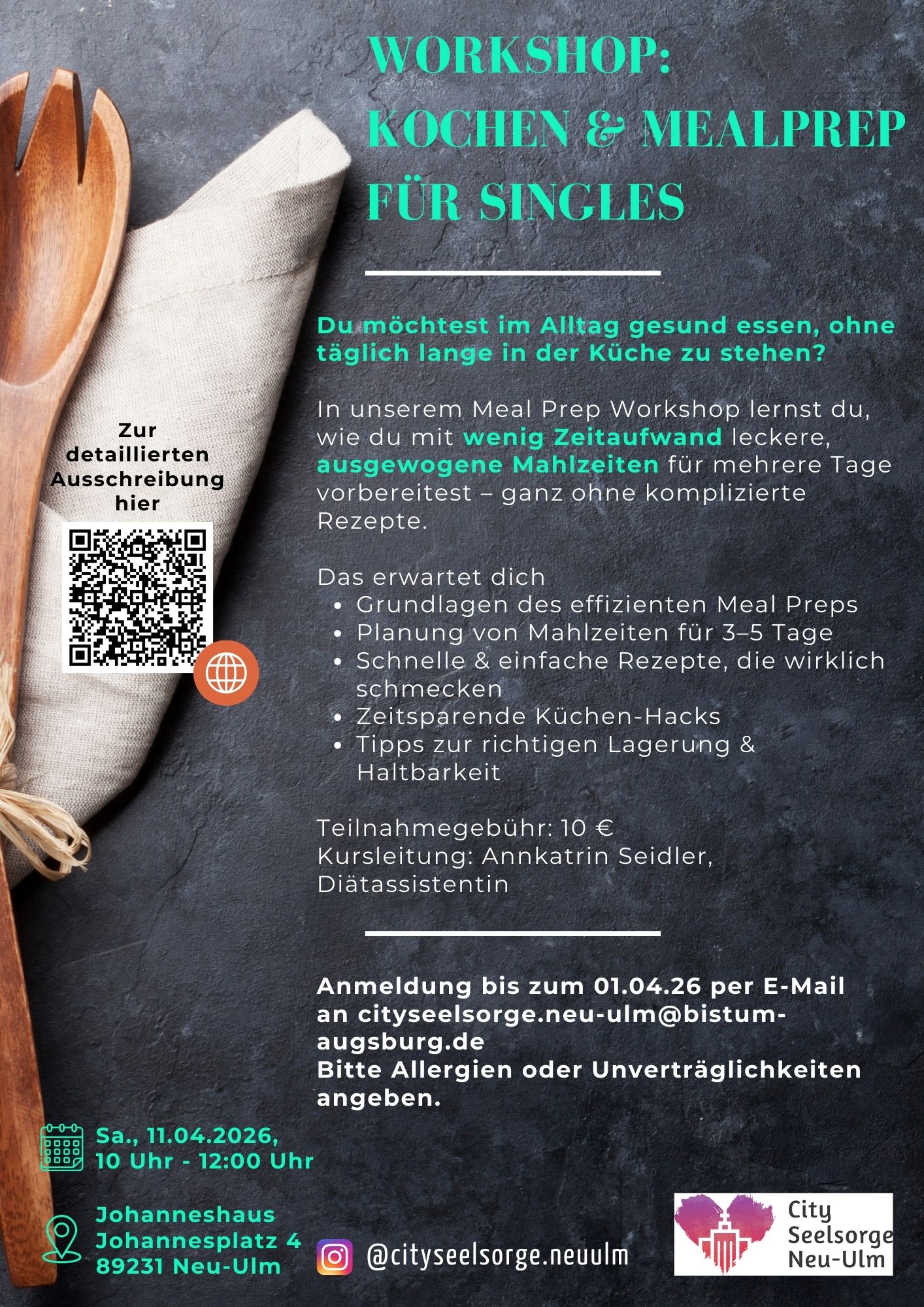 Workshop: Kochen & Mealprep für Singles